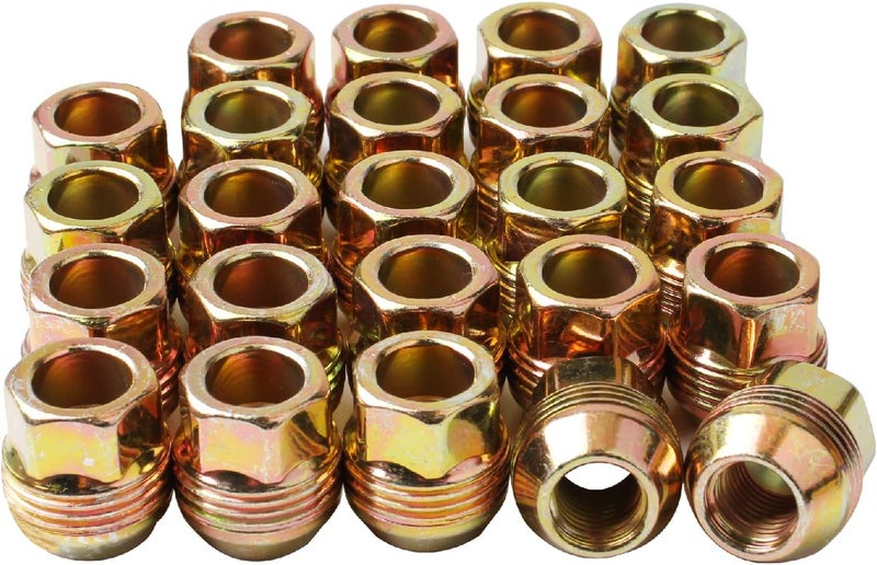 Reeauto Set of 24, M14x1.5 OEM Factory Wheel Lug Nuts Replacement for Sliverado Sierra 1500 Yukon Avalanche Suburban Express 1500 C1500 K1500 Escalade Traverse Yukon 14mmx1.5 Studs with 6 Lug or 5 Lug Wheel - Image 1